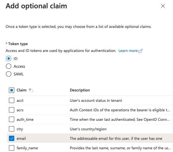 Entra Optional Claims